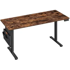 SONGMICSHOME Bureau Électrique Réglable en Hauteur, 160,1 x 70,1 cm, 4... pas cher