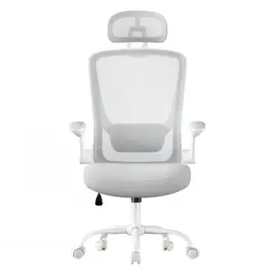 SONGMICSHOME Fauteuil de bureau ergonomique, appui-tête réglable, chai... pas cher
