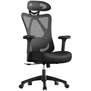 SONGMICSHOME Chaise de bureau, chaise de travail ergonomique, chaise d... pas cher