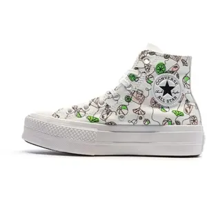 Baskets montantes femme Converse Chuck Taylor All Star Lift Platform Blanc 38 A07561C pas cher