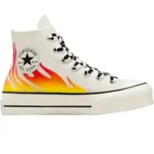 Converse Chuck Taylor All Star Lift Platform Flames Couleur Blanc pas cher