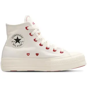 Converse Chuck Taylor Lift Hi Love Blanc/rouge pas cher