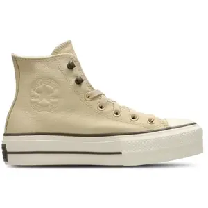 Converse Chuck TAYOR All Star Lift Platform WEATHERIZED Leather Beige 36 pas cher