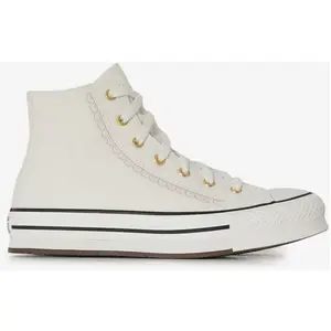 Converse Chuck Taylor Eva Lift Hi Lace Blanc/or pas cher