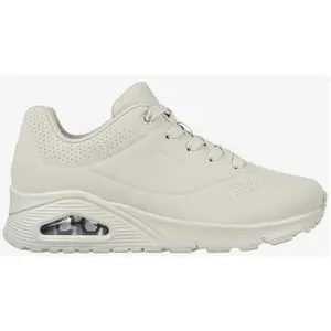 Skechers Femme Uno - Stand On Air Shoes, Off White Durabuck, 40 EU pas cher