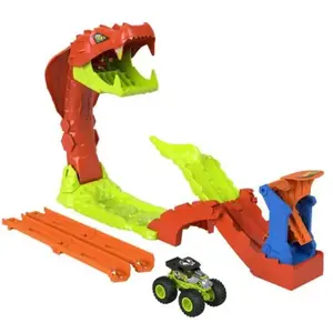 Comparateur de prix : Hot Wheels - Coffret Monster Trucks L'attaque Du Serpent