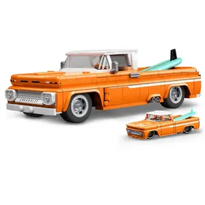 Mattel Brick Shop Hot Wheels Elite Custom 62 Chevy Pickup Building Set pas cher