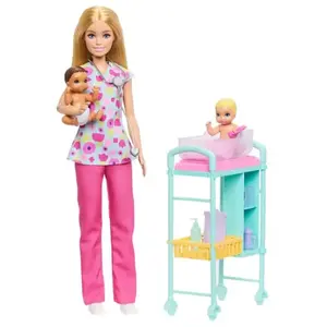 Barbie® Métiers – Coffret Barbie Pédiatre Mattel-JMK12 pas cher