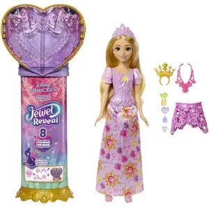 Mattel Disney Princess Disney-Poupée Princesses Jewel Reveal Raiponce-avec 8 surprises pas cher