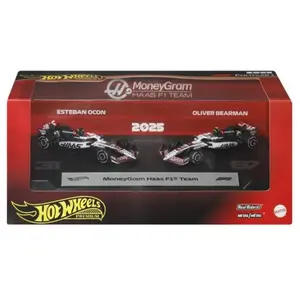 Hot Wheels®    Coffret De 2 Voitures Money Gram Haas F1 Team Premium