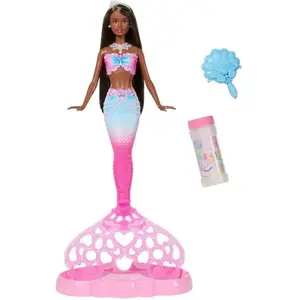 Barbie - Poupee Sirene Bulles Magiques Brune pas cher