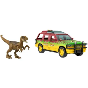 Mattel Jurassic World - Ford Explorer Dégât Sensoriel - Figurine Dinosaure pas cher