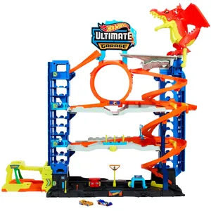 Comparateur de prix : Hot Wheels City-Garage Ultime-Coffret avec 2 voitures incluses HKX48