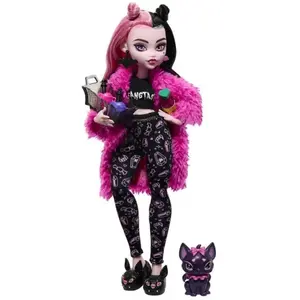 Comparateur de prix : Monster High-Coffret Soirée Pyjama Draculaura-poupée et accessoires HKY66