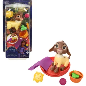 Mattel Disney Wish Valentino et Star Coffret de 2 figurines et 6 accessoires dont une panière et une couverture, les pattes arrière de la figurine de chèvre se plient HRC15Vendu paramazon