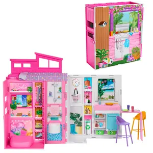 Comparateur de prix : Barbie 65e Anniversaire Avec Des Meubles D´appartement De 4 Pièces Et Une Poupée