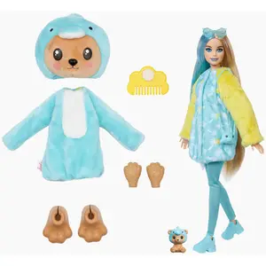Comparateur de prix : Barbie Poupée chelsea cutie reveal serie costumes dolphin bear doll Mattel TU