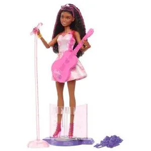 Barbie Poupée Chanteuse Pop Star Avec Accessoires De Métiers pas cher