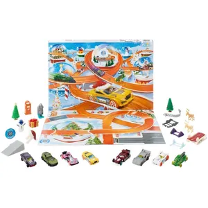 Comparateur de prix : Hot Wheels-Calendrier de l'avent 2024-8 voitures et 16 accessoires HTG00