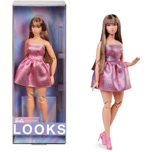 Comparateur de prix : Mattel Barbie-Looks-Poupée De Collection N° 24 Avec Cheveux Bruns