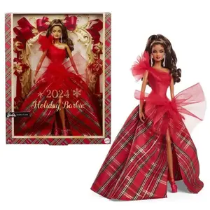 Comparateur de prix : Mattel Barbie Signature Poupée Barbie Joyeux Noel Chatain Hrm63
