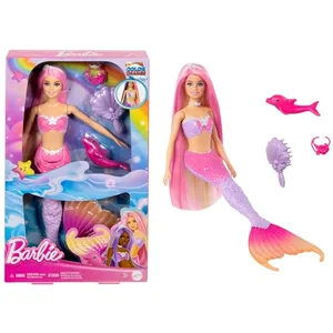 Comparateur de prix : Barbie-sirène « Malibu »-poupée Avec Changement De Couleur Hrp97 Rose