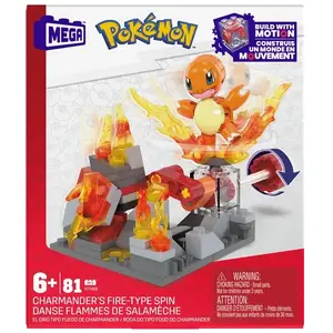 MEGA-Pokémon-Danse Flammes de Salamèche-Coffret à construire (81 pcs) HTH86 pas cher