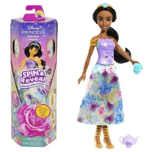 Comparateur de prix : Mattel Spin & reveal Jasmine poupée avec accessoires et 11 surprises HXC23