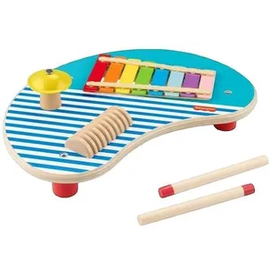 Comparateur de prix : Fisher-Price-Table musicale en bois avec instruments de percussion HXT91