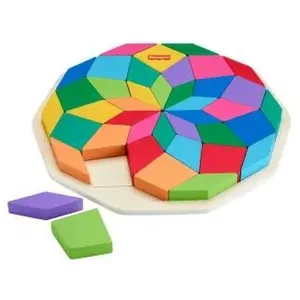 Comparateur de prix : Fisher-Price-Puzzle Mandala en Bois-Puzzle 40 pièces motif géométrique HXT94