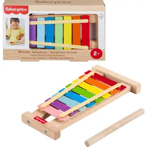 Comparateur de prix : Fisher-Price-Xylophone en bois, instrument de musique avec 2 pièces HXV13
