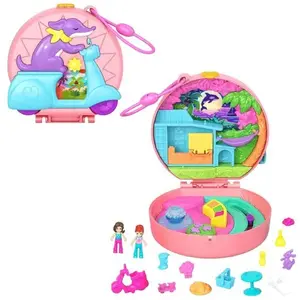 Comparateur de prix : Polly Pocket - Aventure en Mobylette - Coffret 2 mini-figurines et animal