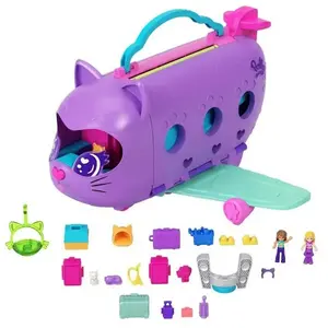 Comparateur de prix : Polly Pocket-Avion Chaton Transformable-Coffret avec 2 mini-figurines HWP19