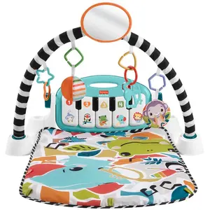 Comparateur de prix : Fisher-Price Baby Alfombra con piano pataditas con luces y sonidos Kick & Play HWY54 MATTEL