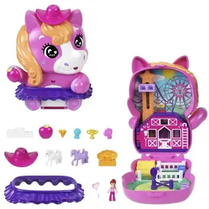 Comparateur de prix : Polly Pocket-Coffret Poney Rodéo-Jouet De Voyage - 4 ans+- JCR39