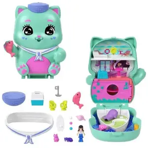 Polly Pocket-Coffret Chaton Marin-Jouet De Voyage - 4 ans+- JCR37