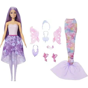 Comparateur de prix : Mattel Barbie-Poupée Barbie Fantaisie Féerique-Coffret Avec Accessoires - 3 Ans+- Jcp74