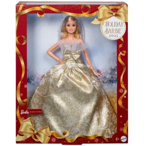 Barbie Poupée Joyeux Noël Poupée blonde JBH95 pas cher
