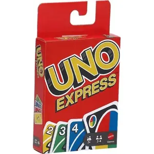 Mattel Jeux UNO Express, jeu de cartes, jeu de lancer, 7 ans, jeu familial pas cher