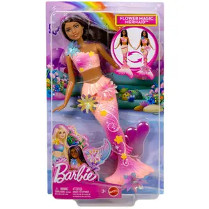 Comparateur de prix : Mattel Poupée Brune Fleurs De Sirène Barbie