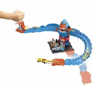 Comparateur de prix : Hot Wheels Circuit De Jeu City Wreck & Ride Attaque De Gorille