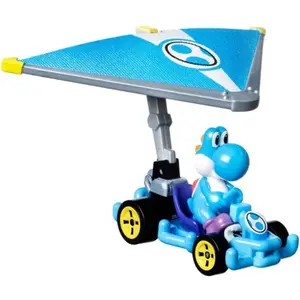 Hot Wheels - Vehicule Yoshi Bleu Ciel Et Super Glider Pour Enfant pas cher