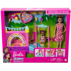 Comparateur de prix : Mattel Barbie - Skipper Baby-Sitter - Coffret Château Gonflable