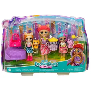 Comparateur de prix : Enchantimals - Coffret La Famille de Carmel Chat - Mini Poupée - 4 ans et +
