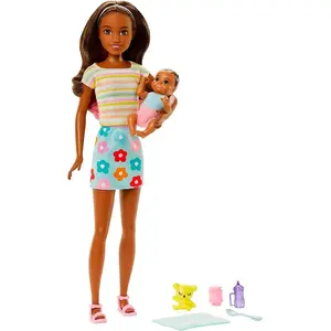 Barbie Coffret Skipper avec Poupée Mannequin Brune et Accessoires MulticoloreVendu paramazon