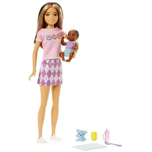 Barbie Babysitters Skipper Inc 10 Pouces avec un Mini Bébé et Accesoires Multicolore pas cher