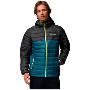 Veste à capuche Columbia Powder Lite II bleu sarcelle - M pas cher