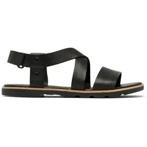 Sorel Ella  III Crisscross Sandal - Sandales femme Black / Black 39