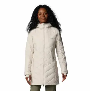 Columbia Heavenly Veste Longue à Capuche Doudoune, Pierre foncée, M Femme