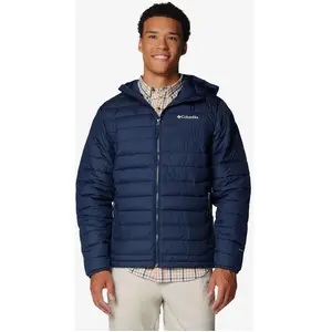 Columbia Powder Lite II Hooded M vêtement running homme Bleu marine L pas cher